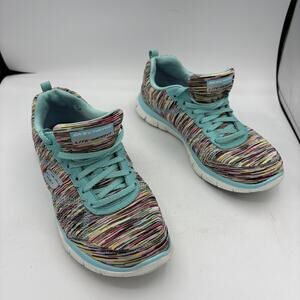 Skechers Lite Weight Shoes Womens Size 10 Multicolor Flex Sole Memory Foam Sneak